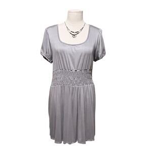 Starlet Women's Dress Gray Short Sleeve, Size Large NWT
